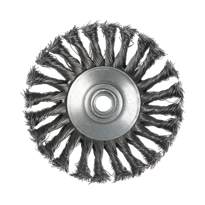 Щетка металлическая для УШМ ЛОМ, крученая проволока,  Щетка металлическая для УШМ ЛОМ, крученая проволока, "тарелка", М14, 125 мм