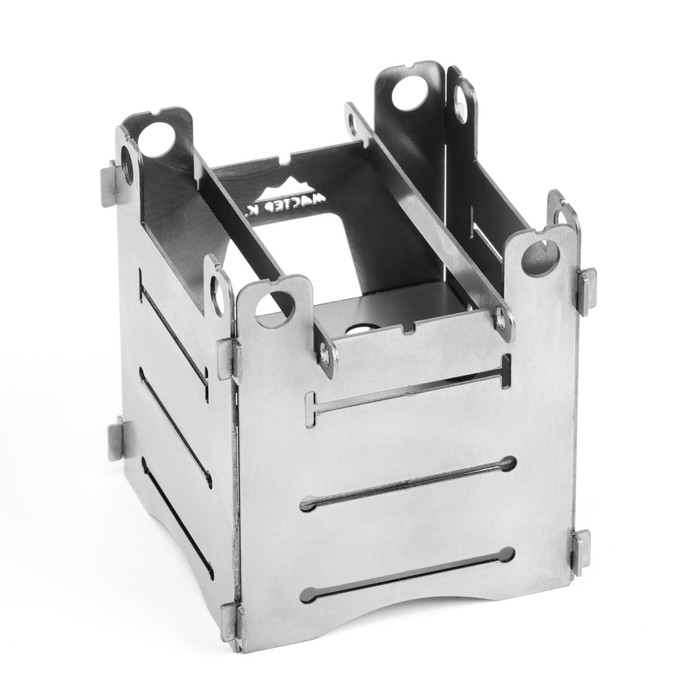 Печь-щепочница туристическая  Печь-щепочница туристическая "Мастер К." черный металл, 9 х 9 х 10 см