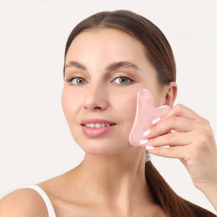 Массажёр гуаша «Сердце», 8,5 × 5,5 см, цвет розовый Массажёр гуаша «Сердце», 8,5 × 5,5 см, цвет розовый