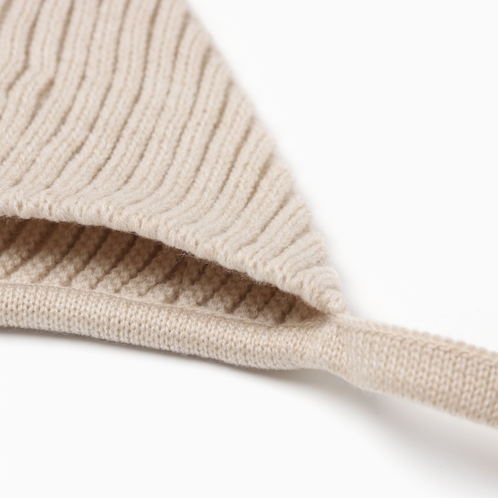 Шапка вязаная детская MINAKU, цвет бежевый, размер 42-44 Шапка вязаная детская MINAKU, цвет бежевый, размер 42-44