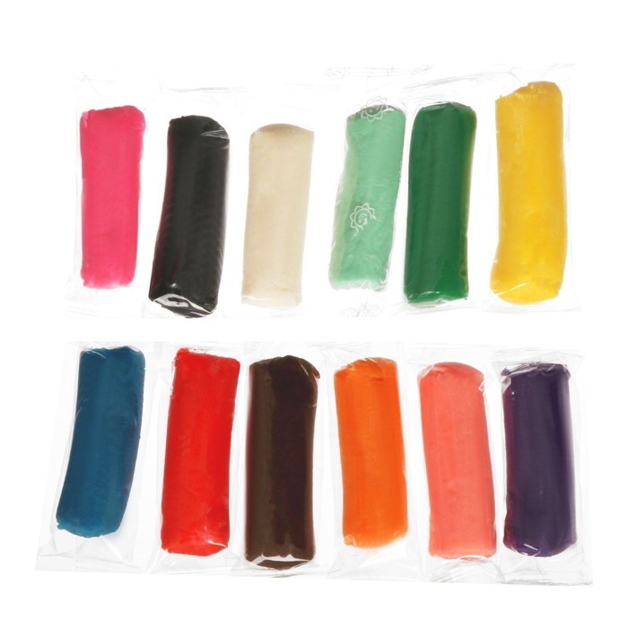 Тесто для лепки 12 цветов, 360 г,  Тесто для лепки 12 цветов, 360 г, "Игротека" в пакете, микс