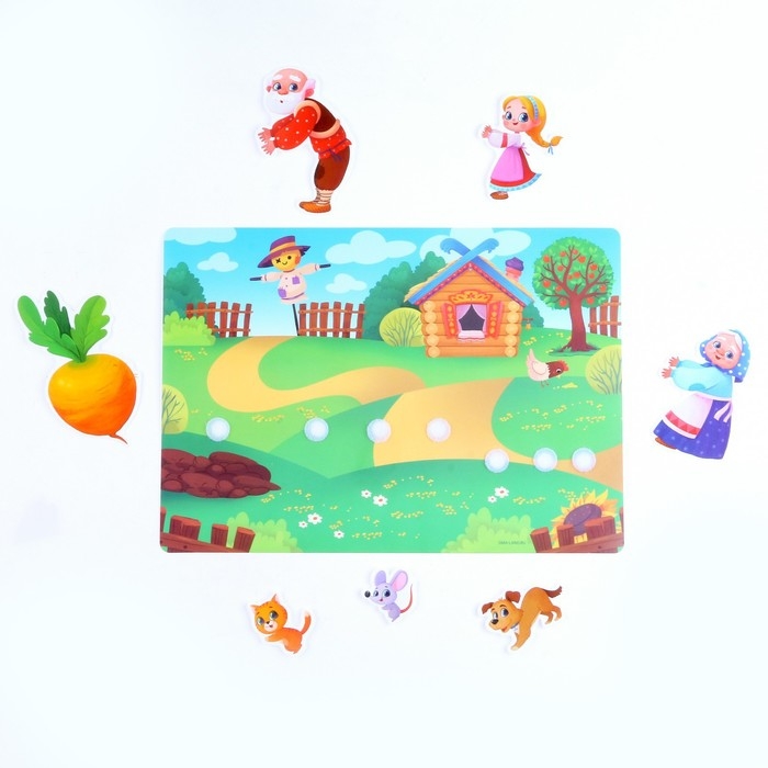 Развивающая игра на липучках. Театр по мотивам русской народной сказки «Репка» Развивающая игра на липучках. Театр по мотивам русской народной сказки «Репка»