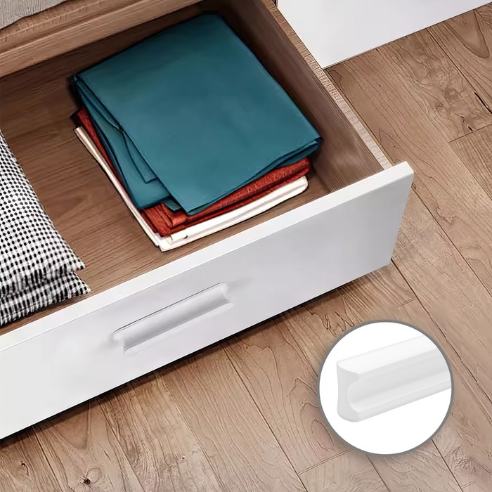 Ручка-скоба CAPPIO RSC022, алюминий, м/о 128 мм, цвет белый Ручка-скоба CAPPIO RSC022, алюминий, м/о 128 мм, цвет белый