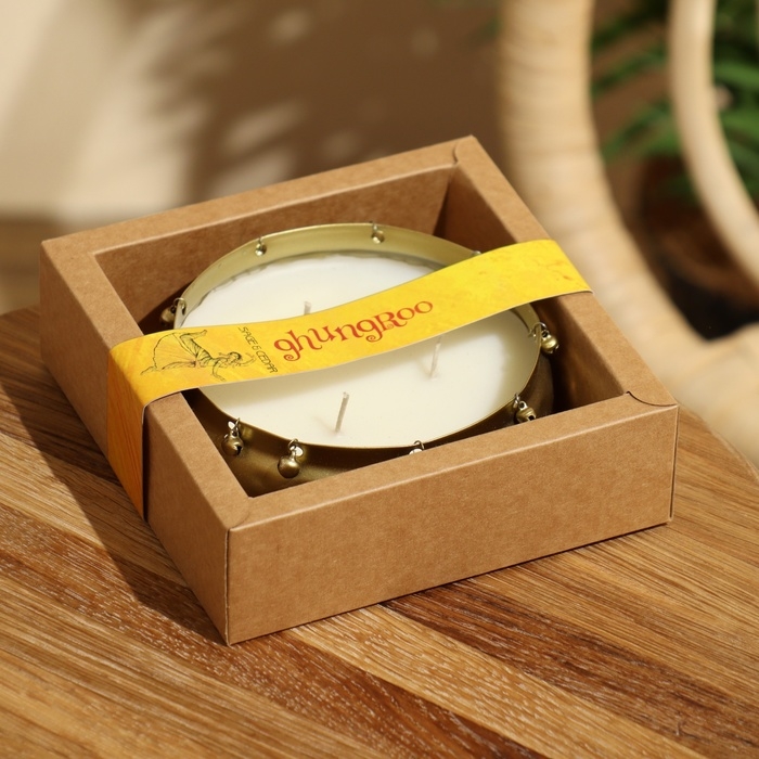 Свеча ароматическая  Свеча ароматическая "Ghungroo ourli" 120 гр, соевый воск, sage & cedar