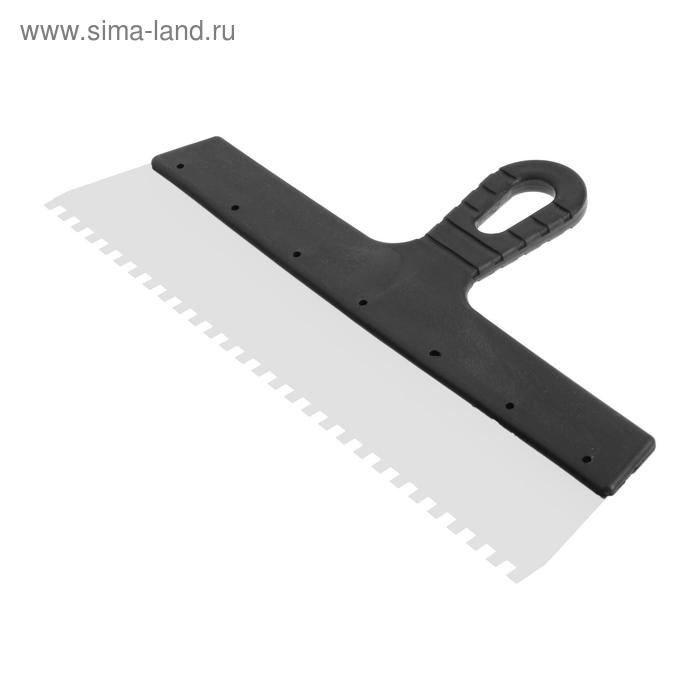 Шпатель зубчатый ЛОМ, 350 мм, зуб 6 мм, нержавеющая сталь Шпатель зубчатый ЛОМ, 350 мм, зуб 6 мм, нержавеющая сталь