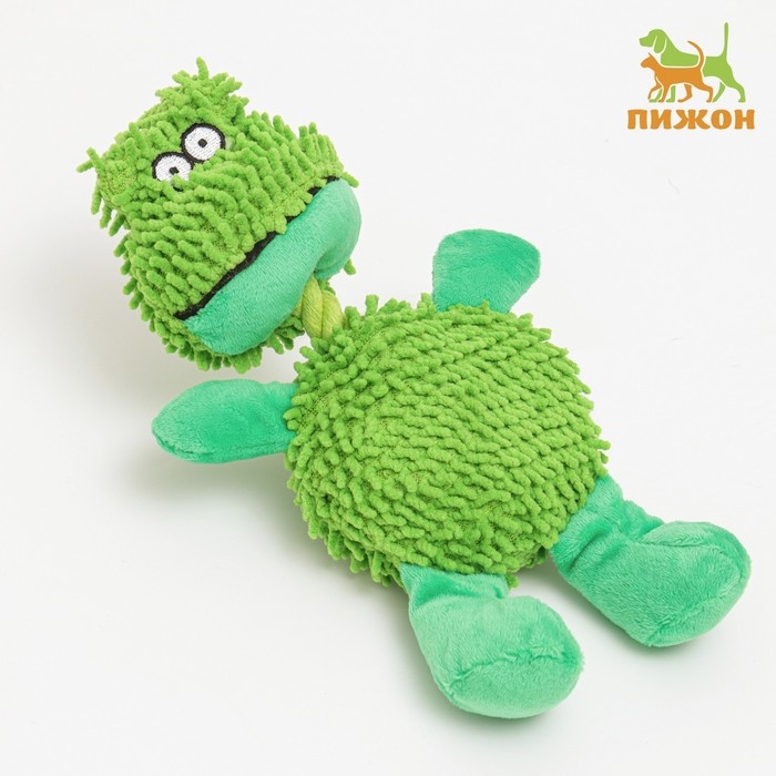 Игрушка текстильная Игрушка текстильная "Косматый дино" , 32 х 19 см, зелёная