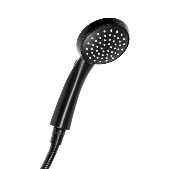 Набор для душа ZEIN Z2707, шланг 150 см, гайки металл, втулка латунь, лейка 1 режим, черный   941765 Набор для душа ZEIN Z2707, шланг 150 см, гайки металл, втулка латунь, лейка 1 режим, черный   941765