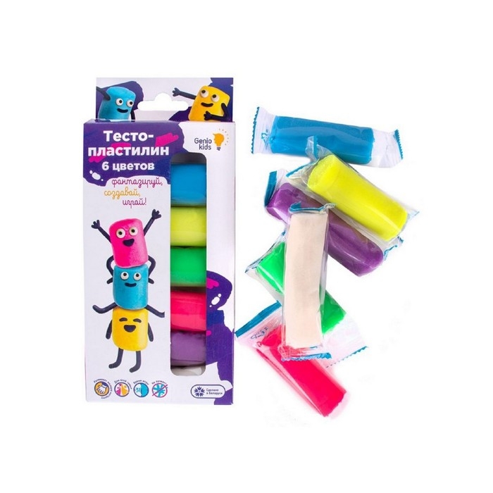 Тесто-пластилин, 6 цветов Тесто-пластилин, 6 цветов