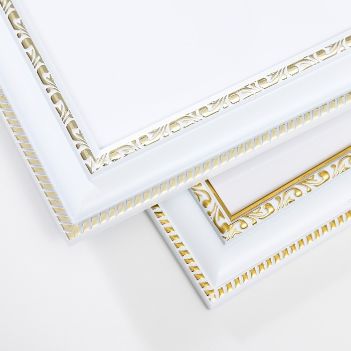 Фоторамка пластик Фоторамка пластик "МИРАМ" 40х60 см белый (пластиковый экран)