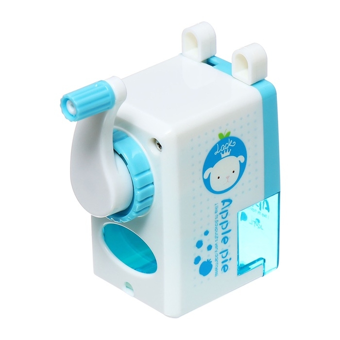 Точилка механическая с контейнером Классика Голубой