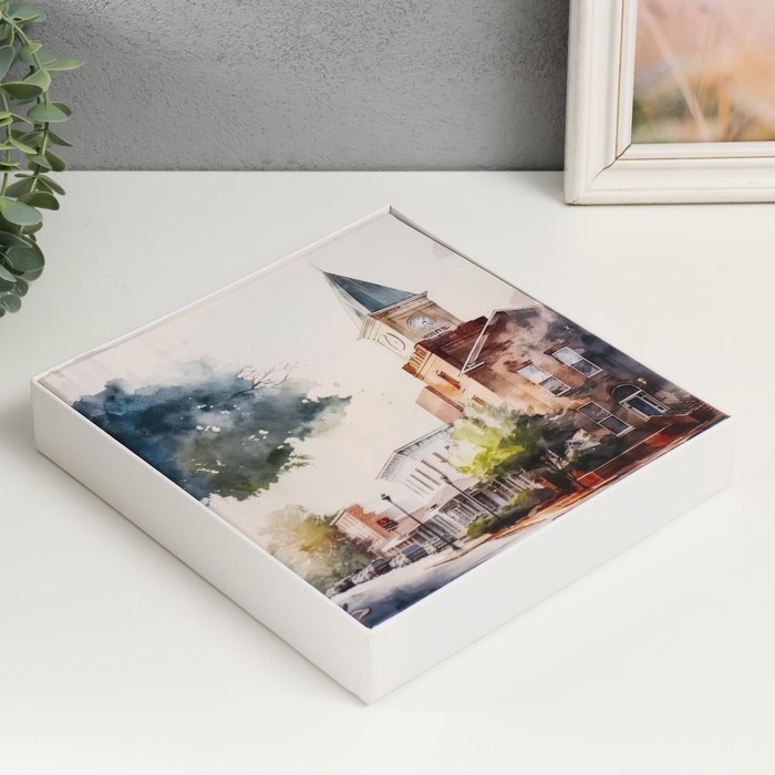 Фотоальбом на 100 фото 10х15 см Фотоальбом на 100 фото 10х15 см "Старый город" дерево, блеск 4х22,5х21,5 см