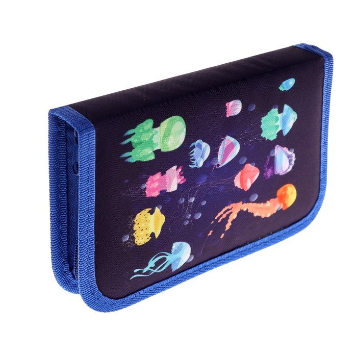 Пенал школьный Пенал школьный "Подводный Мир", 13 х 19,5 см, 1 секция, на молнии, ткань