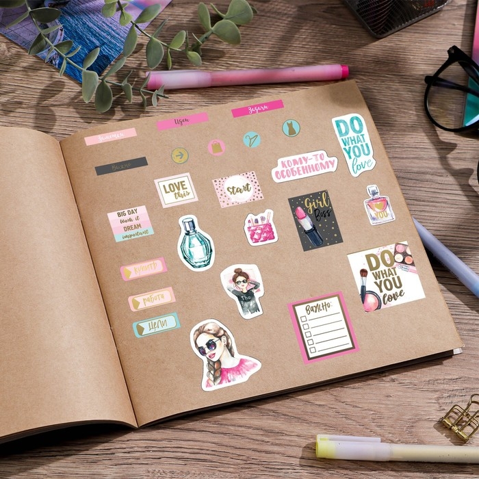 Наклейки детские в стикербуке «#МОДА», 8 листов, 14 х 21 см Наклейки детские в стикербуке «#МОДА», 8 листов, 14 х 21 см