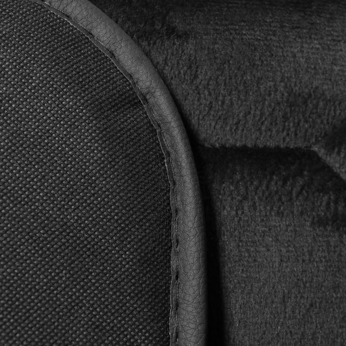 Накидка на переднее сиденье авто 140×50 см, искусственный мех, черный