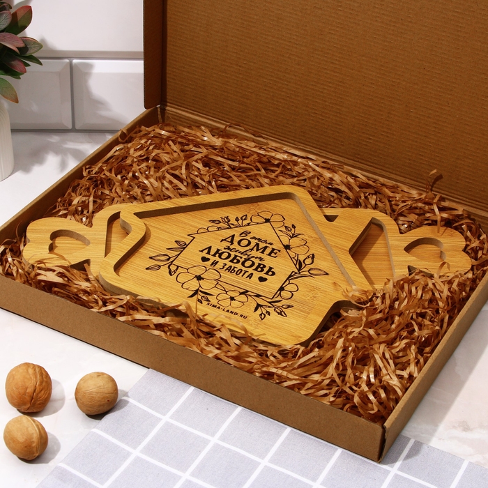 Менажница, набор 2 шт., дерево «Посуда: домашние мелочи», домик 24х21 см., мена жница 40х12.3 см. Менажница, набор 2 шт., дерево «Посуда: домашние мелочи», домик 24х21 см., мена жница 40х12.3 см.