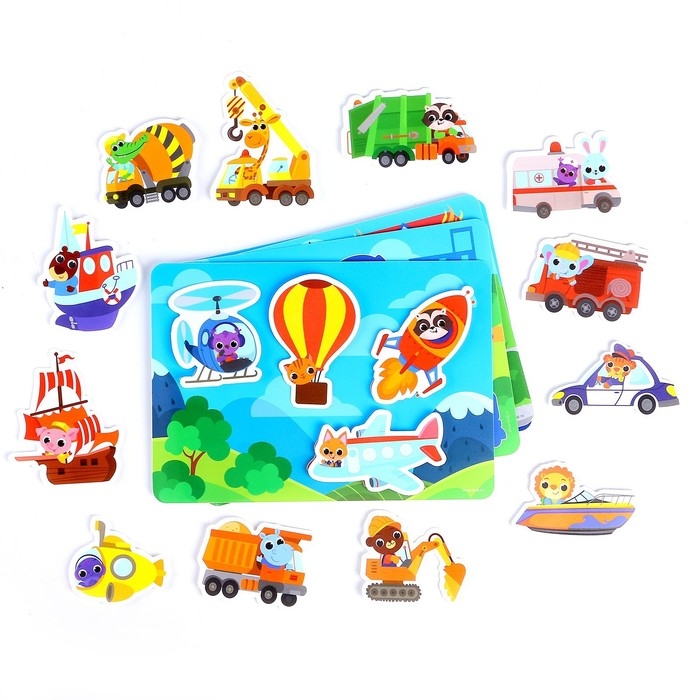 Развивающая игра на липучках «Изучаем транспорт» Развивающая игра на липучках «Изучаем транспорт»