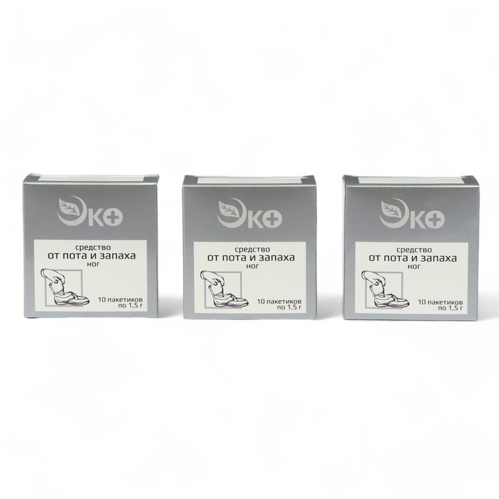 Средство от пота и запаха ног Экотекс, 10 пакетиков по 1,5 г, 3 набора Средство от пота и запаха ног Экотекс, 10 пакетиков по 1,5 г, 3 набора