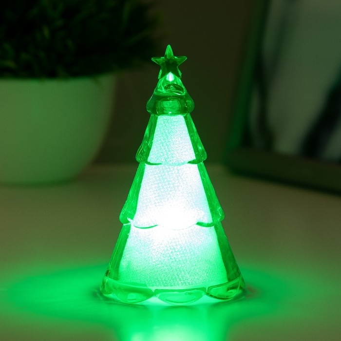 Ночник Ночник "Елочка" LED 1Вт RGB 3хLR44 5х5х9см RISALUX