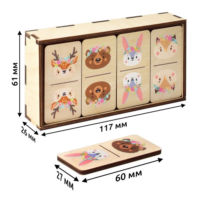 Настольная игра «Домино. Животные»