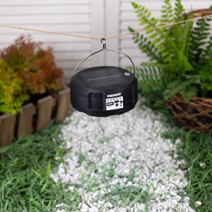 Садовый светильник на солнечной батарее «Прожектор», 13 × 6 × 13 см, 6 LED, пульт ДУ, свечение RGBW Садовый светильник на солнечной батарее «Прожектор», 13 × 6 × 13 см, 6 LED, пульт ДУ, свечение RGBW