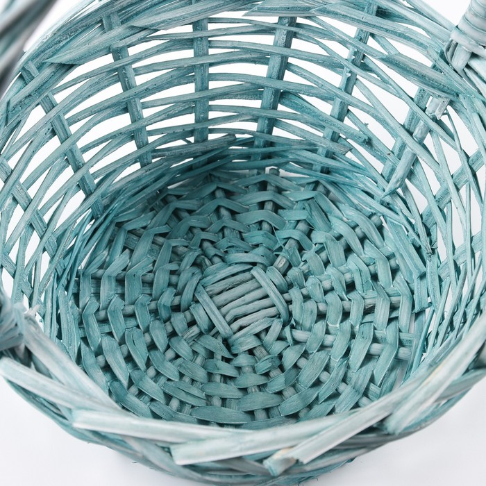 Набор корзин плетёных, 3 шт, 38x17x42 см, зеленый Набор корзин плетёных, 3 шт, 38x17x42 см, зеленый