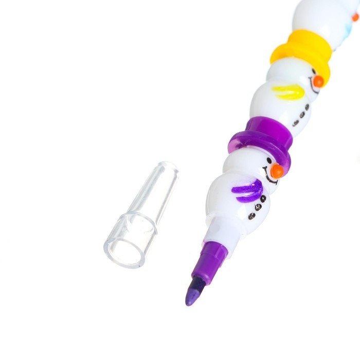 Карандаш восковой «Снеговик» 5 цветов Карандаш восковой «Снеговик» 5 цветов