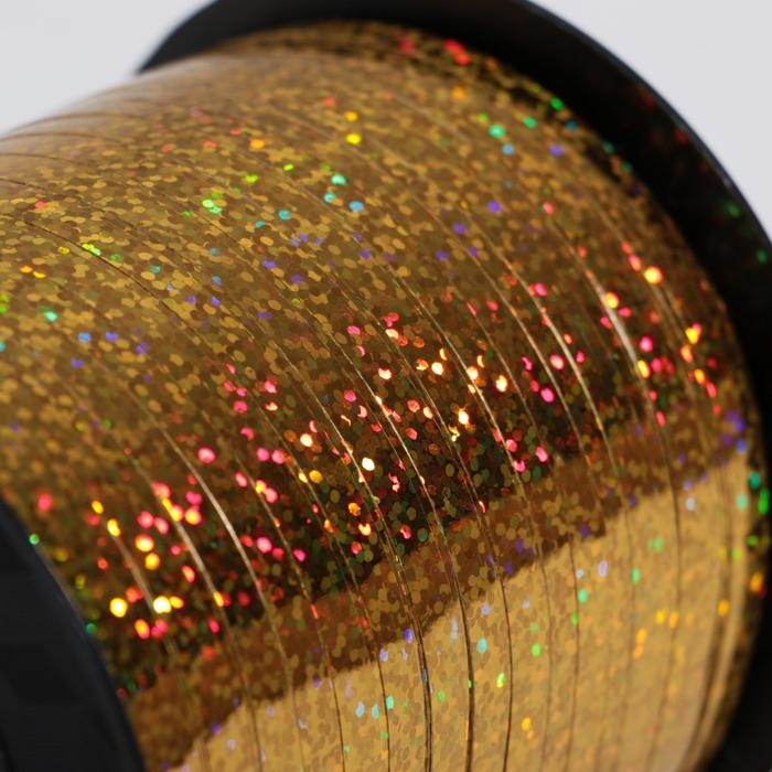 Лента упаковочная металлизированная, золотая, 5 мм х 225 м Лента упаковочная металлизированная, золотая, 5 мм х 225 м