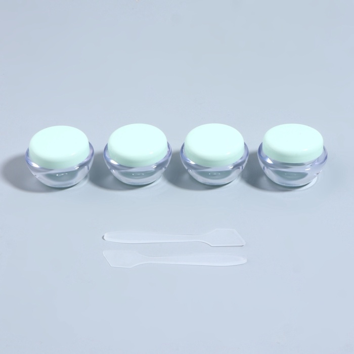 Набор для хранения, 6 предметов, 10 мл, цвет прозрачный/зелёный Набор для хранения, 6 предметов, 10 мл, цвет прозрачный/зелёный