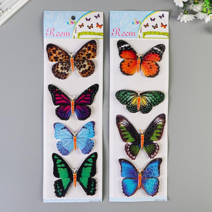 Наклейка пластик "Бабочки" МИКС 39,5х12 см