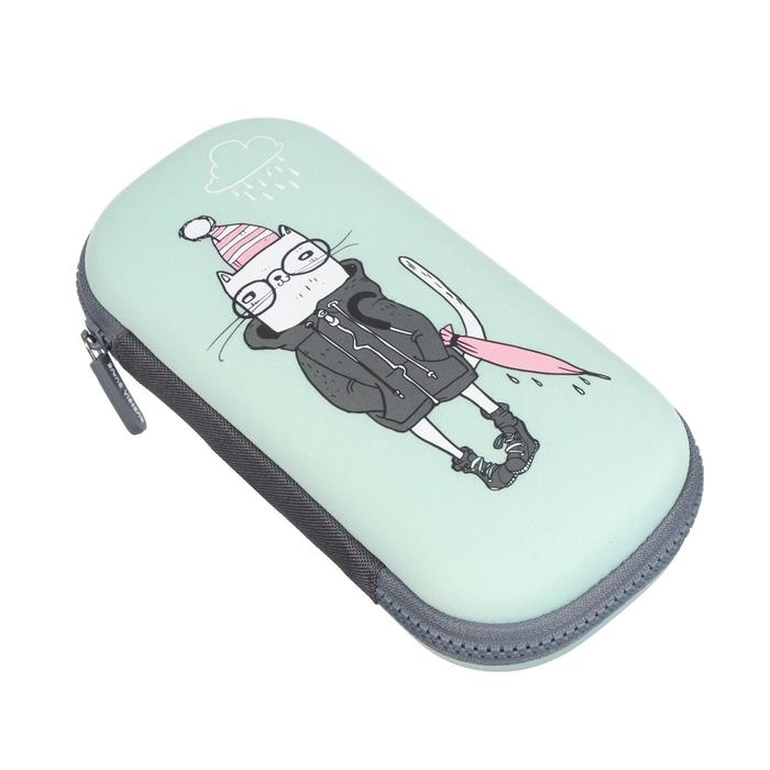 Рюкзак каркасный 36 х 28 х 17 см, + пенал, Bruno Visconti Рюкзак каркасный 36 х 28 х 17 см, + пенал, Bruno Visconti "Кошечка на прогулке"