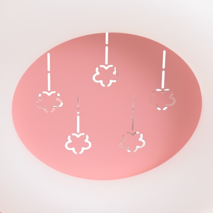 Люстра с ПДУ Люстра с ПДУ "Улиточка" 1хLED 108Вт 3000-6000К розовый 40х47х8,5 см BayerLux