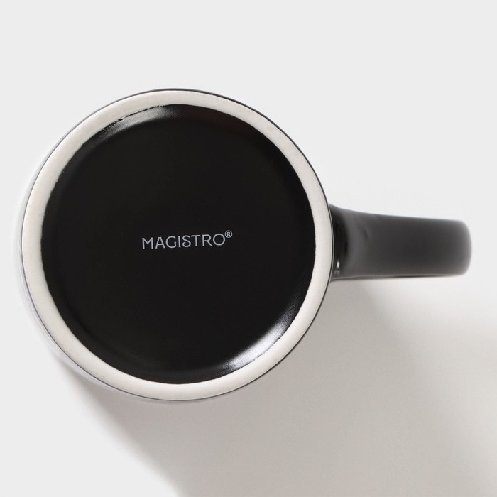 Кружка фарфоровая Magistro «Мандала», 380 мл, фиолетовый узор Кружка фарфоровая Magistro «Мандала», 380 мл, фиолетовый узор