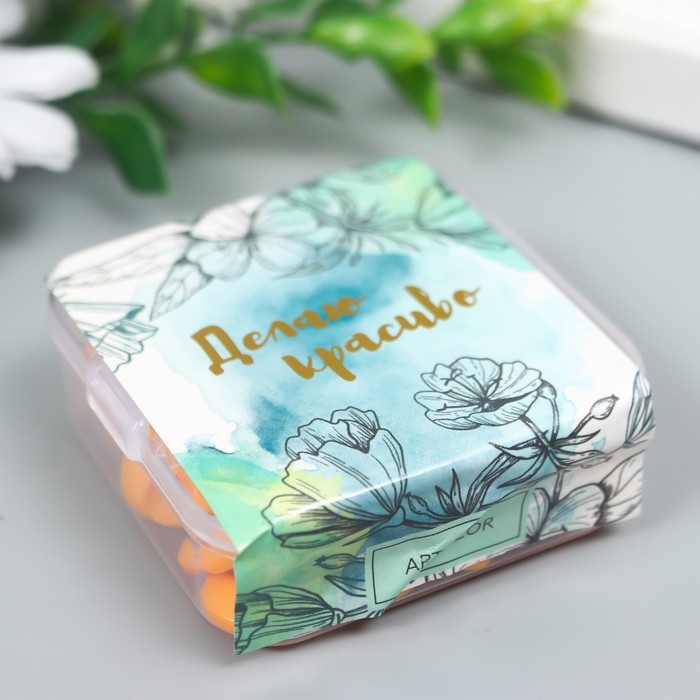 Пуговицы пластик на полуножке Пуговицы пластик на полуножке "Кругляш оранж" 1,3х1,3 см набор 50 шт 2х5,5х5,5 см