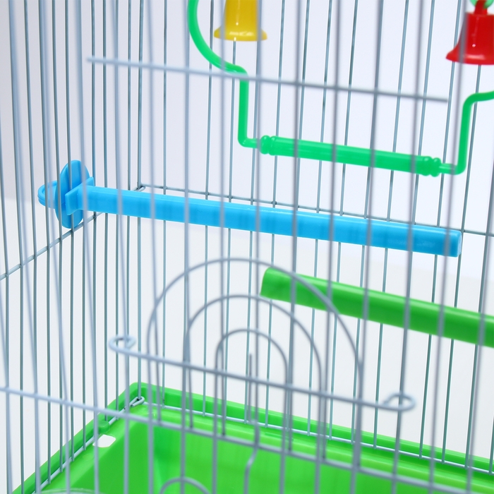 Клетка для птиц укомплектованная Bd-1/1d, 30 х 23 х 39 см, зелёная (фасовка 12 шт) Клетка для птиц укомплектованная Bd-1/1d, 30 х 23 х 39 см, зелёная (фасовка 12 шт)