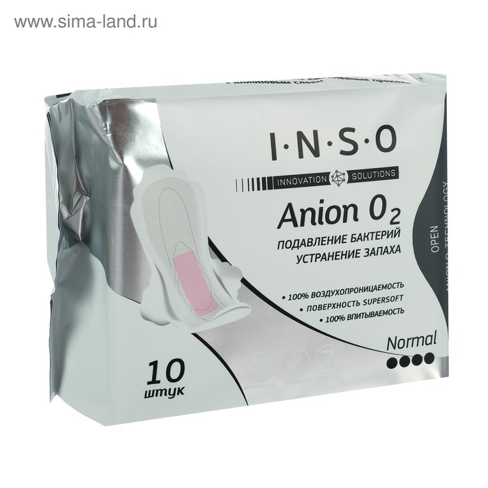 Прокладки Inso Anion O2 Normal, 10 шт/упаковка Прокладки Inso Anion O2 Normal, 10 шт/упаковка