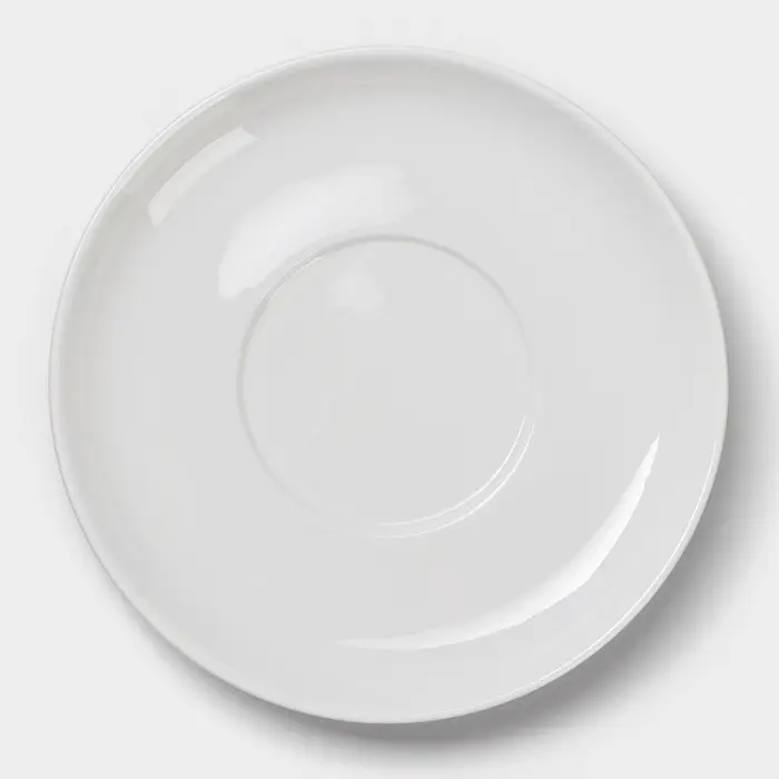 Бульонница фарфоровая Magistro &laquo;Бланш&raquo;, 2 предмета: бульонница 400 мл, блюдце d=18 см, белое