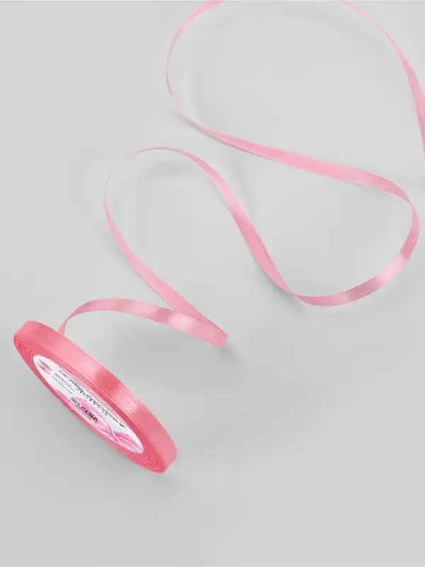 Лента атласная, 6 мм, 23±1 м, нежно-розовая №147 Лента атласная, 6 мм, 23±1 м, нежно-розовая №147