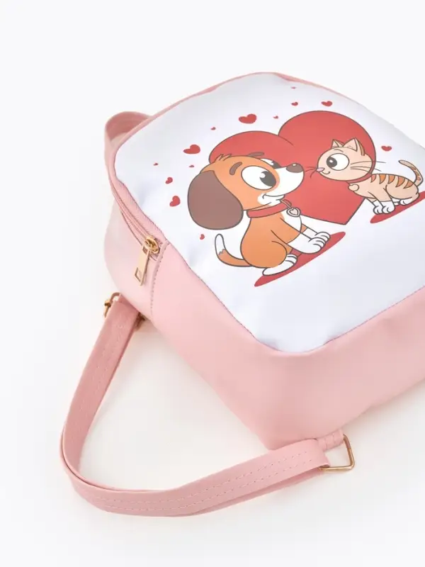 Рюкзак дет 18*8*23 см, Собака, отд на молнии, розовый Рюкзак дет 18*8*23 см, Собака, отд на молнии, розовый