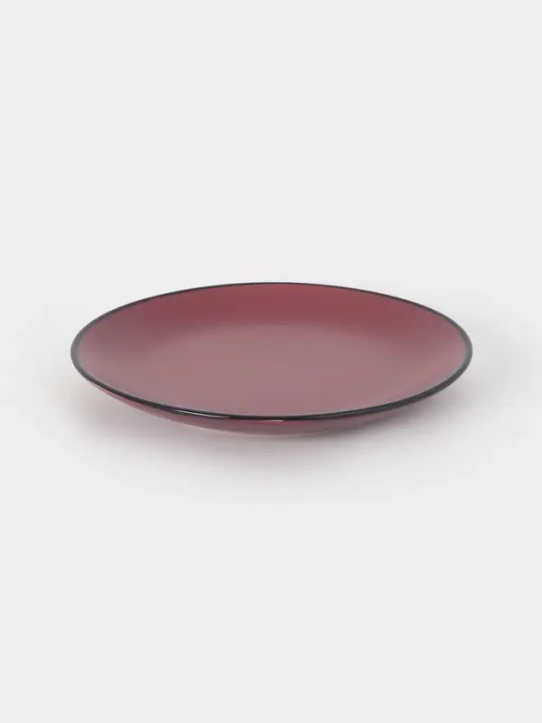 Десертная тарелка Доляна &laquo;Ваниль&raquo;, d=19.5 см, керамика, бордовая