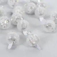 Светодиод для шара, круглый, цвет белый, пластик, набор 20 шт