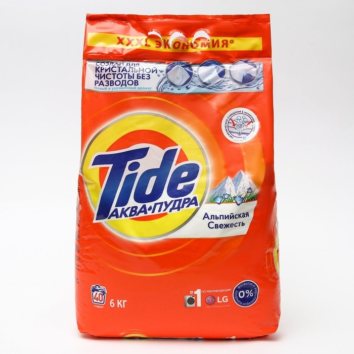 Стиральный порошок Tide «Альпийская свежесть», автомат, 6 кг Стиральный порошок Tide «Альпийская свежесть», автомат, 6 кг