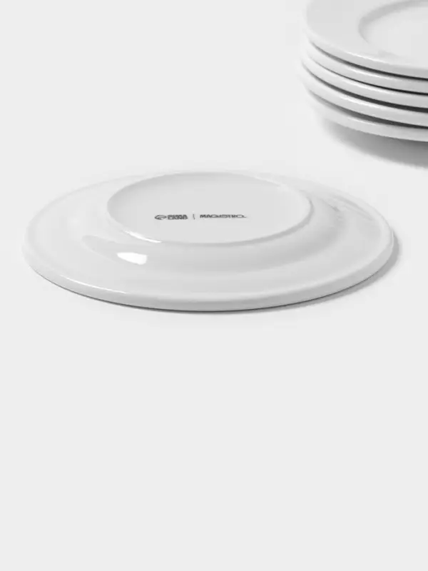 Десертные тарелки Magistro Basic bistro, d=16.5 см, набор 6 шт., фарфор, белые