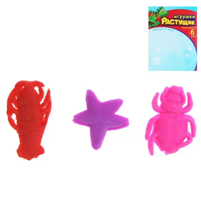 Растущие животные «Насекомые», набор 3 шт., МИКС Растущие животные «Насекомые», набор 3 шт., МИКС