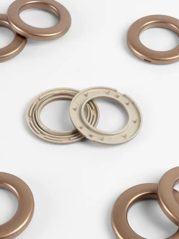 Люверсы для штор, d=3.4/5.5 см, 10 шт., цвет бронзовый