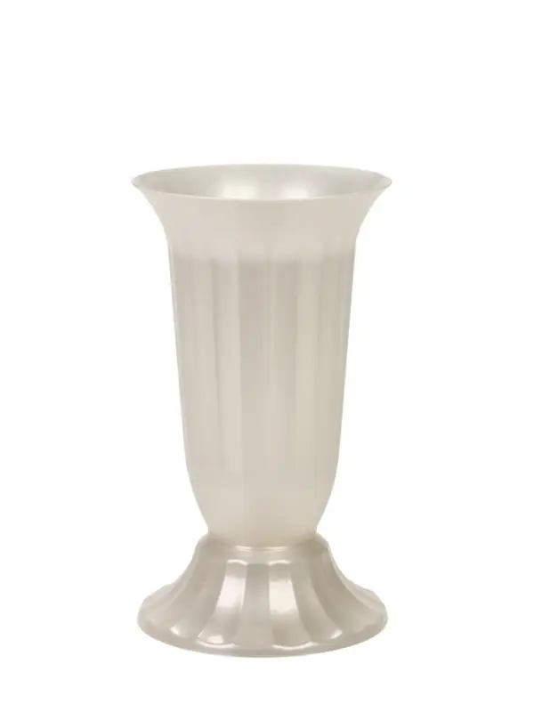 Ваза для цветов, 1 л, d=14 см, h=24 см, пластиковая, белая