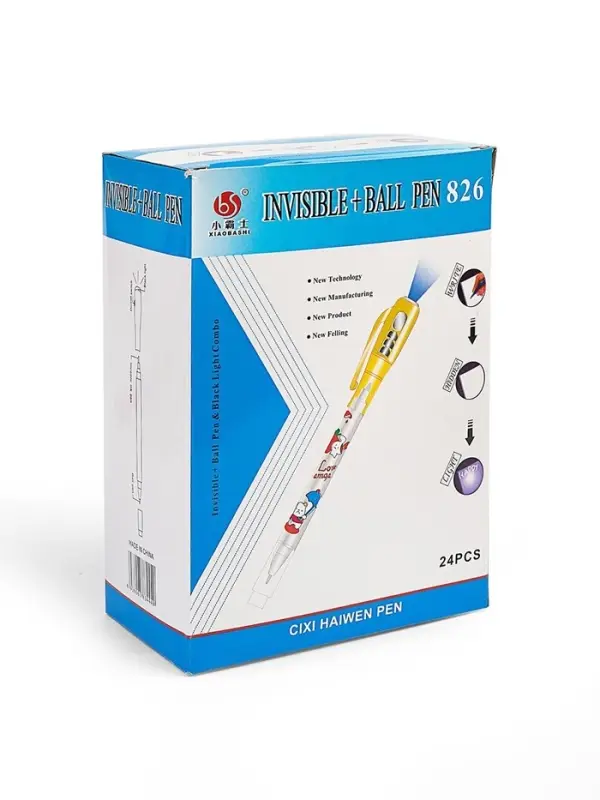 Ручка-прикол Calligrata "Шпион"с невидимыми чернилами, надпись видно при подсвечивании фонариком