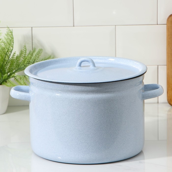 Кастрюля эмалированная, 7 л, без деколи, цвет МИКС Кастрюля эмалированная, 7 л, без деколи, цвет МИКС