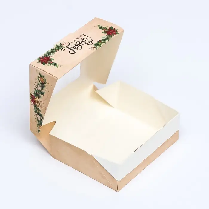 Коробка подарочная новогодняя складная «Новогодняя», 10×8×3.5 см