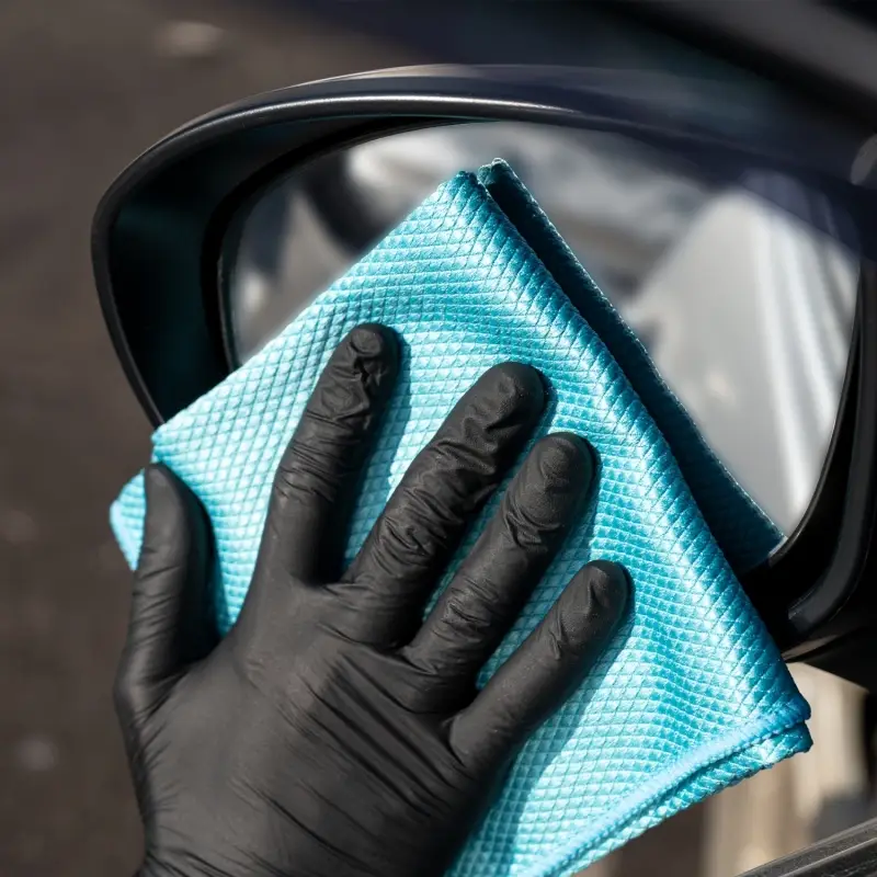 08 Салфетка микрофибра сверхплотная для чистки стекол AVS MF-6107 (35х40см)(1шт)