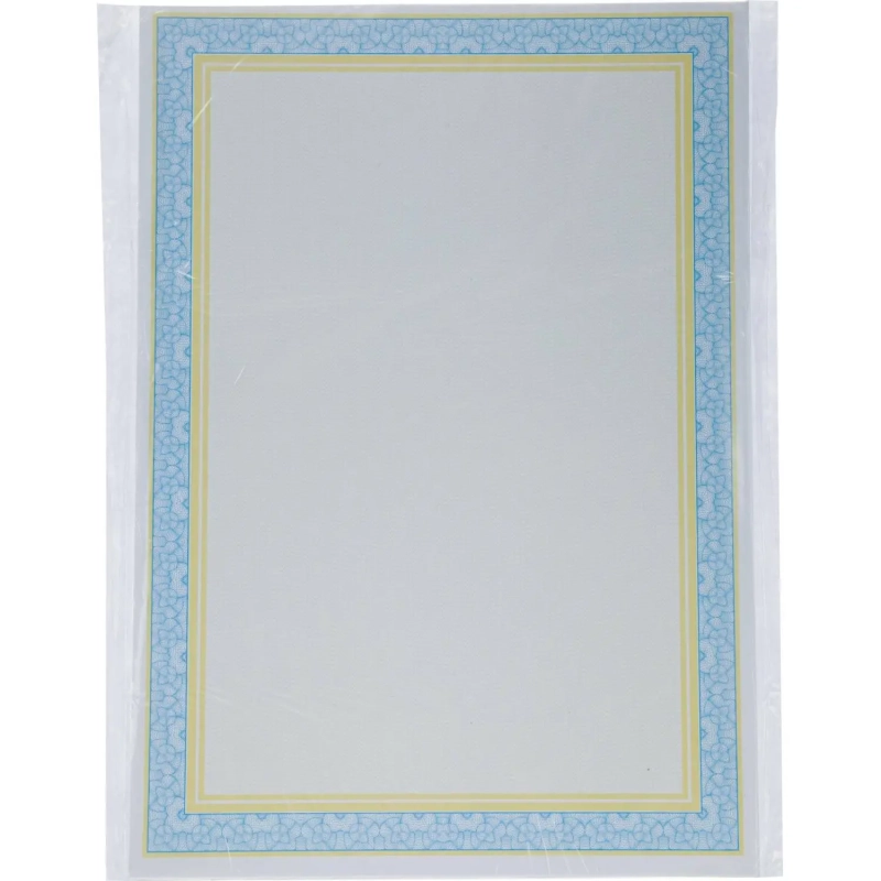 Сертификат-бумага А4 Attache 50 шт/уп двойная рамка бирюза + оранжевая ID11